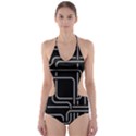 Illustration Circuit Cpu Pcb Electronic Wires Cut-Out One Piece Swimsuit View1