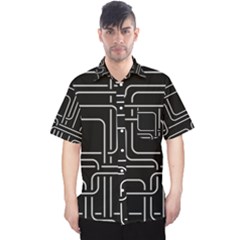 Illustration Circuit Cpu Pcb Electronic Wires Men s Hawaii Shirt