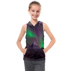 Fantasy Pyramid Mystic Space Kids  Sleeveless Hoodie