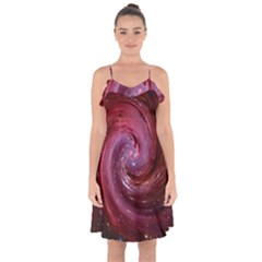 Galaxy Fog Kosmus Universe Ruffle Detail Chiffon Dress by Wegoenart