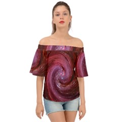 Galaxy Fog Kosmus Universe Off Shoulder Short Sleeve Top by Wegoenart