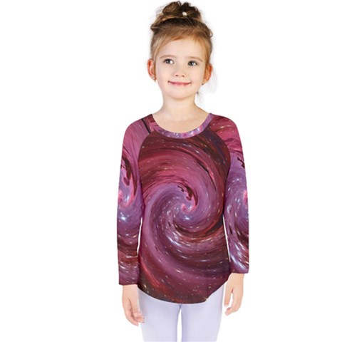 Galaxy Fog Kosmus Universe Kids  Long Sleeve Tee by Wegoenart