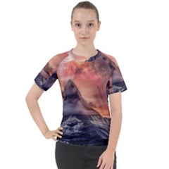 Mountain Cosmos Universe Nature Women s Sport Raglan Tee