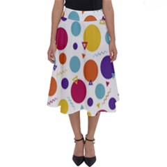 Background Polka Dot Perfect Length Midi Skirt