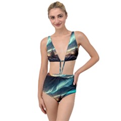 Northern Light North Sky Night Tied Up Two Piece Swimsuit by Ravend