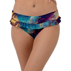 Abstract Galactic Wallpaper Frill Bikini Bottom