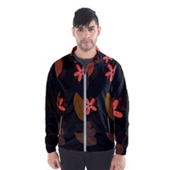 Flower Leaves Background Floral Men s Windbreaker