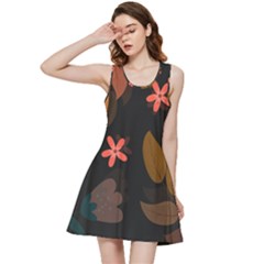 Flower Leaves Background Floral Inside Out Racerback Dress