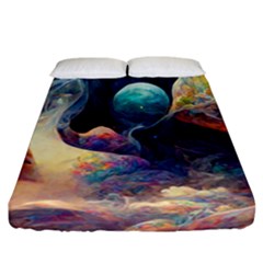 Quantum Physics Dreaming Lucid Fitted Sheet (california King Size) by Ravend