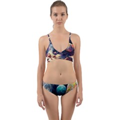 Quantum Physics Dreaming Lucid Wrap Around Bikini Set by Ravend