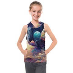 Quantum Physics Dreaming Lucid Kids  Sleeveless Hoodie by Ravend