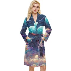 Quantum Physics Dreaming Lucid Long Sleeve Velour Robe