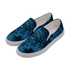 Network Circuit Board Trace Women s Canvas Slip Ons
