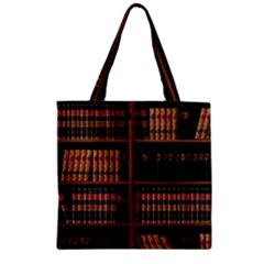 Book Bookshelf Bookcase Library Zipper Grocery Tote Bag