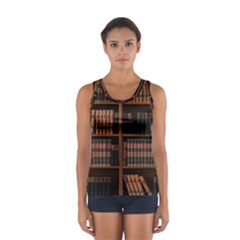 Book Bookshelf Bookcase Library Sport Tank Top  by Ravend