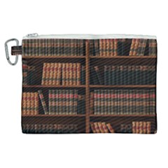 Book Bookshelf Bookcase Library Canvas Cosmetic Bag (xl)