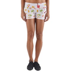 Summer Backgroundnature Beach Yoga Shorts by Ravend