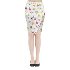 Summer Backgroundnature Beach Midi Wrap Pencil Skirt by Ravend