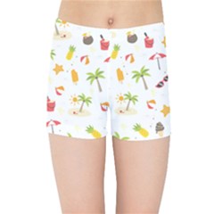 Summer Backgroundnature Beach Kids  Sports Shorts by Ravend