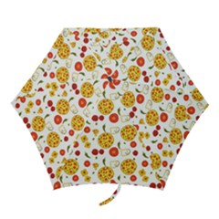 Illustration Pizza Background Vegetable Mini Folding Umbrellas