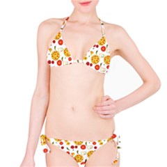 Illustration Pizza Background Vegetable Classic Bikini Set