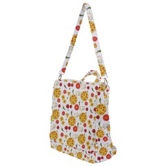 Illustration Pizza Background Vegetable Crossbody Backpack