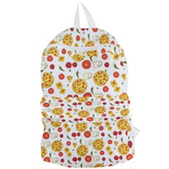 Illustration Pizza Background Vegetable Foldable Lightweight Backpack