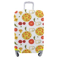 Illustration Pizza Background Vegetable Luggage Cover (medium)