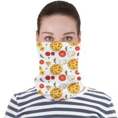 Illustration Pizza Background Vegetable Face Seamless Bandana (adult)