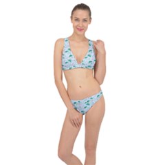 Flower Pattern Wallpaper Seamless Classic Banded Bikini Set  by Ravend