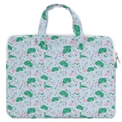 Flower Pattern Wallpaper Seamless Macbook Pro 16  Double Pocket Laptop Bag 