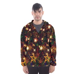 Christmas Xmas Stars Star Advent Background Men s Hooded Windbreaker