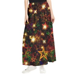 Christmas Xmas Stars Star Advent Background Maxi Chiffon Skirt