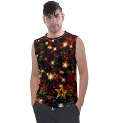 Christmas Xmas Stars Star Advent Background Men s Regular Tank Top