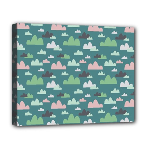 Llama Clouds  Deluxe Canvas 20  X 16  (stretched) by ConteMonfrey