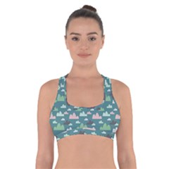 Llama Clouds  Cross Back Sports Bra by ConteMonfrey