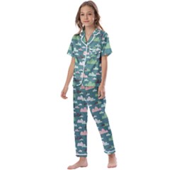 Llama Clouds  Kids  Satin Short Sleeve Pajamas Set by ConteMonfrey