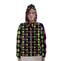 Colorful Mini Hearts Women s Hooded Windbreaker View1