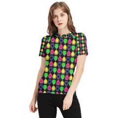 Colorful Mini Hearts Women s Short Sleeve Rash Guard by ConteMonfrey