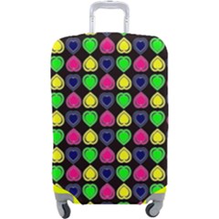 Colorful Mini Hearts Luggage Cover (large) by ConteMonfrey