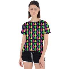 Colorful Mini Hearts Open Back Sport Tee