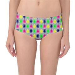 Colorful Mini Hearts Grey Mid-waist Bikini Bottoms by ConteMonfrey