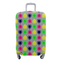 Colorful Mini Hearts Grey Luggage Cover (small) by ConteMonfrey