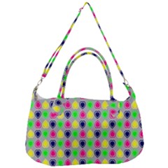 Colorful Mini Hearts Grey Removal Strap Handbag by ConteMonfrey