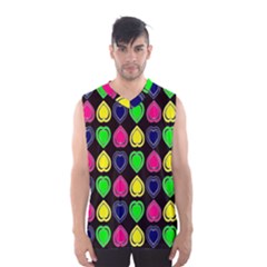 Black Blue Colorful Hearts Men s Basketball Tank Top by ConteMonfrey