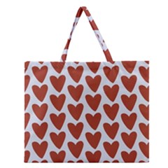 Little Hearts Zipper Large Tote Bag by ConteMonfrey