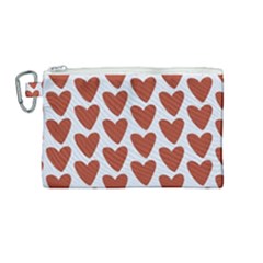 Little Hearts Canvas Cosmetic Bag (medium) by ConteMonfrey
