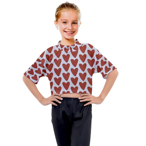 Little Hearts Kids Mock Neck Tee by ConteMonfrey