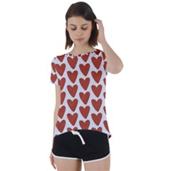 Little Hearts Short Sleeve Foldover Tee by ConteMonfrey