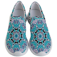 Blue Shades Mandala   Women s Lightweight Slip Ons by ConteMonfrey